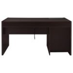 HALSTON 60-INCH 3-DRAWER OFFICE COMPUTER DESK CAPPUCCINO - Image 6