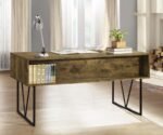 ANALIESE 63-INCH 4-DRAWER WRITING DESK RUSTIC NUTMEG - Image 3