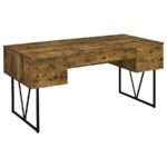 ANALIESE 63-INCH 4-DRAWER WRITING DESK RUSTIC NUTMEG