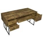 ANALIESE 63-INCH 4-DRAWER WRITING DESK RUSTIC NUTMEG - Image 4
