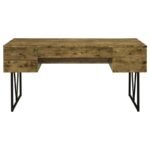 ANALIESE 63-INCH 4-DRAWER WRITING DESK RUSTIC NUTMEG - Image 5