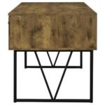 ANALIESE 63-INCH 4-DRAWER WRITING DESK RUSTIC NUTMEG - Image 6