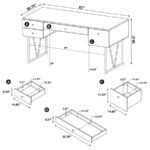 ANALIESE 63-INCH 4-DRAWER WRITING DESK RUSTIC NUTMEG - Image 11