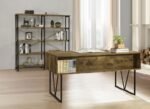 ANALIESE 63-INCH 4-DRAWER WRITING DESK RUSTIC NUTMEG - Image 12