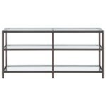 KATE 55-INCH 4-SHELF CONSOLE BOOKCASES BLACK NICKEL - Image 3