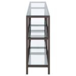 KATE 55-INCH 4-SHELF CONSOLE BOOKCASES BLACK NICKEL - Image 4