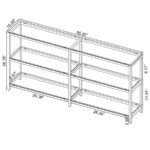 KATE 55-INCH 4-SHELF CONSOLE BOOKCASES BLACK NICKEL - Image 5