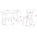 KARRI 2-PIECE HOME OFFICE COMPUTER DESK AND CHAIR SET WALNUT - Image 5