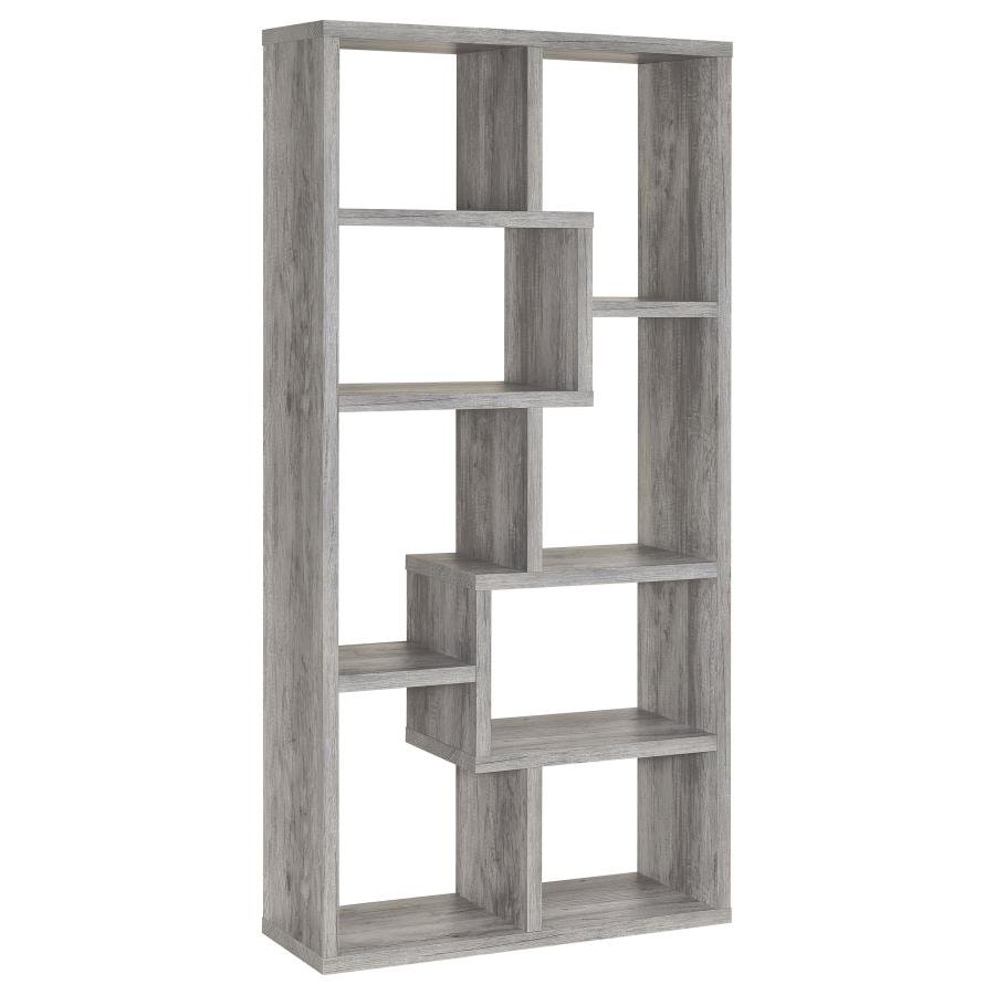 801137_02x900.jpg THEO 71-INCH 6-SHELF BOOKSHELF GREY DRIFTWOOD - Image 1