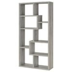 THEO 71-INCH 6-SHELF BOOKSHELF GREY DRIFTWOOD - Image 4