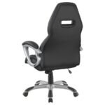 BRUCE UPHOLSTERED ADJUSTABLE HOME OFFICE DESK CHAIR BLACK - Image 6