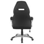 BRUCE UPHOLSTERED ADJUSTABLE HOME OFFICE DESK CHAIR BLACK - Image 7