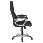 BRUCE UPHOLSTERED ADJUSTABLE HOME OFFICE DESK CHAIR BLACK - Image 9