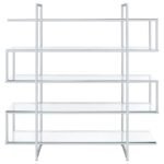 ELMER 63-INCH 5-SHELF BOOKSHELF CLEAR AND CHROME - Image 3