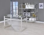 ELMER 63-INCH 5-SHELF BOOKSHELF CLEAR AND CHROME - Image 7