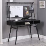 JESSIE 47-INCH WRITING DESK WITH WHITEBOARD AND USB BLACK - Image 2