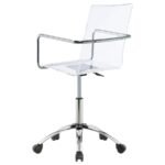 AMATURO ACRYLIC ADJUSTABLE HOME OFFICE DESK CHAIR CLEAR - Image 6