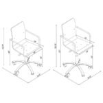 AMATURO ACRYLIC ADJUSTABLE HOME OFFICE DESK CHAIR CLEAR - Image 10