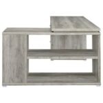 YVETTE 60-INCH 3-DRAWER L-SHAPE COMPUTER DESK GREY DRIFTWOOD - Image 7