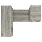YVETTE 60-INCH 3-DRAWER L-SHAPE COMPUTER DESK GREY DRIFTWOOD - Image 11