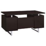 LAWTEY 60-INCH 2-DRAWER OFFICE COMPUTER DESK CAPPUCCINO - Image 7