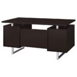 LAWTEY 60-INCH 2-DRAWER OFFICE COMPUTER DESK CAPPUCCINO - Image 9