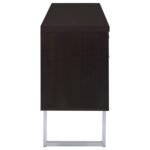 LAWTEY 5-DRAWER HOME OFFICE STORAGE CREDENZA CAPPUCCINO - Image 9
