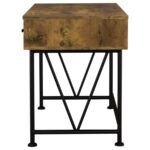 ANALIESE 2-PIECE COMPUTER DESK BOOKCASE SET RUSTIC NUTMEG - Image 5
