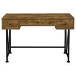 ANALIESE 2-PIECE COMPUTER DESK BOOKCASE SET RUSTIC NUTMEG - Image 7