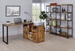 ANALIESE 63-INCH 4-SHELF DOUBLE BOOKSHELF RUSTIC NUTMEG - Image 10