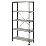 ANALIESE 63-INCH 4-SHELF BOOKSHELF GREY DRIFTWOOD - Image 4