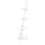 AMATURO 72-INCH 4-SHELF ACRYLIC LADDER BOOKSHELF CLEAR - Image 3