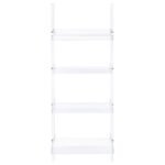 AMATURO 72-INCH 4-SHELF ACRYLIC LADDER BOOKSHELF CLEAR - Image 5