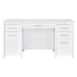 DYLAN 60-INCH 4-DRAWER LIFT TOP OFFICE DESK WHITE HIGH GLOSS - Image 5