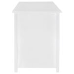 DYLAN 60-INCH 4-DRAWER LIFT TOP OFFICE DESK WHITE HIGH GLOSS - Image 6