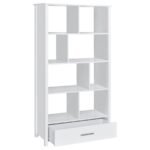 DYLAN 68-INCH 4-SHELF STORAGE BOOKSHELF WHITE HIGH GLOSS - Image 3
