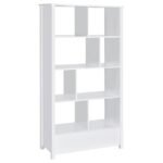 DYLAN 68-INCH 4-SHELF STORAGE BOOKSHELF WHITE HIGH GLOSS - Image 6