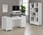 DYLAN 68-INCH 4-SHELF STORAGE BOOKSHELF WHITE HIGH GLOSS - Image 9