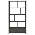 DYLAN 68-INCH 4-SHELF STORAGE BOOKSHELF WEATHERED GREY - Image 4