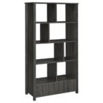 DYLAN 68-INCH 4-SHELF STORAGE BOOKSHELF WEATHERED GREY - Image 6