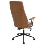 RANGER UPHOLSTERED ADJUSTABLE HOME OFFICE DESK CHAIR BROWN - Image 7
