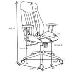 RANGER UPHOLSTERED ADJUSTABLE HOME OFFICE DESK CHAIR BROWN - Image 11