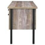 SAMSON 60-INCH 4-DRAWER OFFICE COMPUTER DESK WEATHERED OAK - Image 5
