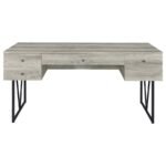 ANALIESE 63-INCH 4-DRAWER WRITING DESK GREY DRIFTWOOD - Image 5