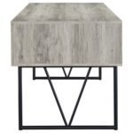 ANALIESE 63-INCH 4-DRAWER WRITING DESK GREY DRIFTWOOD - Image 6