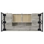 ANALIESE 63-INCH 4-DRAWER WRITING DESK GREY DRIFTWOOD - Image 8