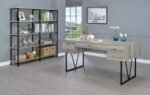 ANALIESE 63-INCH 4-DRAWER WRITING DESK GREY DRIFTWOOD - Image 11