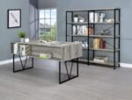 ANALIESE 63-INCH 4-DRAWER WRITING DESK GREY DRIFTWOOD - Image 12