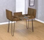 SHEERAN 47-INCH WRITING DESK WITH STORAGE RUSTIC AMBER - Image 3