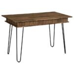 SHEERAN 47-INCH WRITING DESK WITH STORAGE RUSTIC AMBER